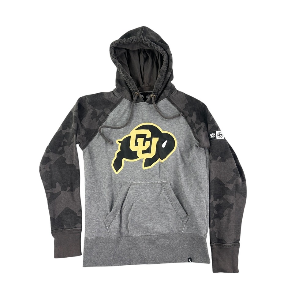 Colorado Buffaloes Hoodie Mens Medium Gray Black Pullover 686 47 CU Buffs